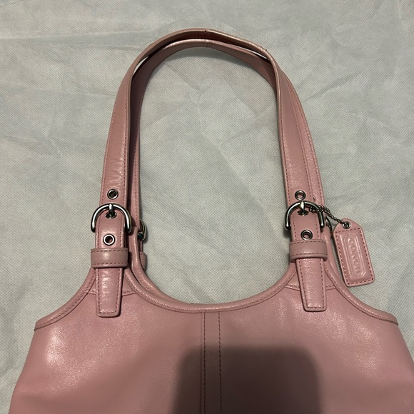 Coach Baby Pink Leather Shoulder Bag - Picture 10 of 15